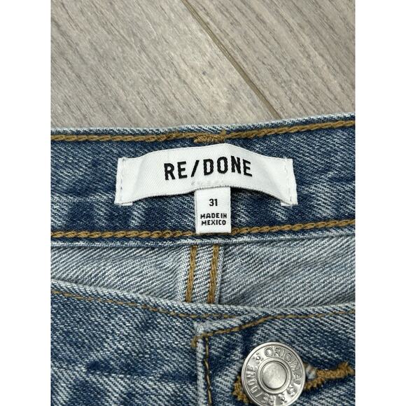 RE/DONE 70's Low Rise Bell Bottom Jeans Lake Blue Fade Y2K Hippie Sz 31 NWT - Picture 6 of 14